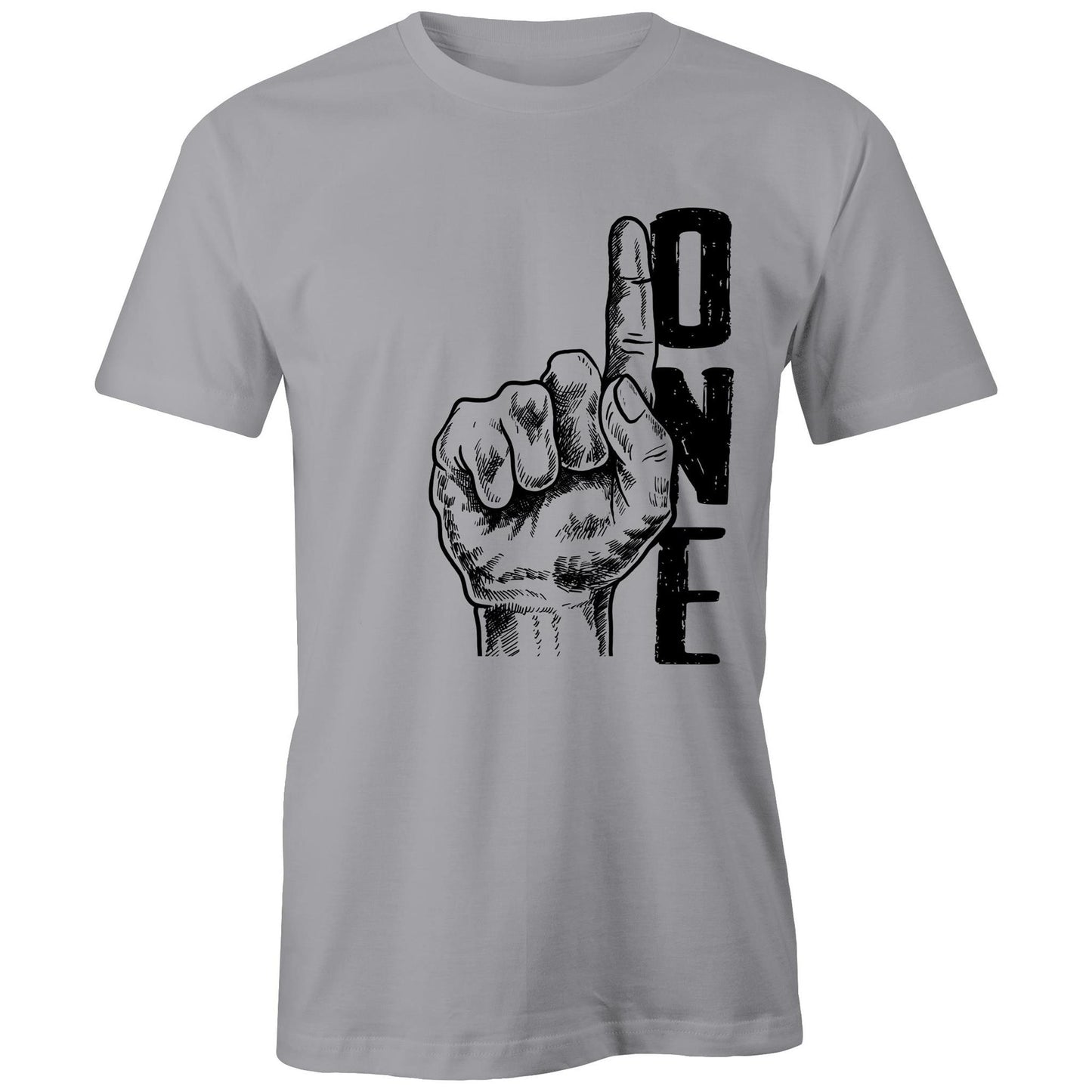One Side - Black, White, or Grey Classic Tee