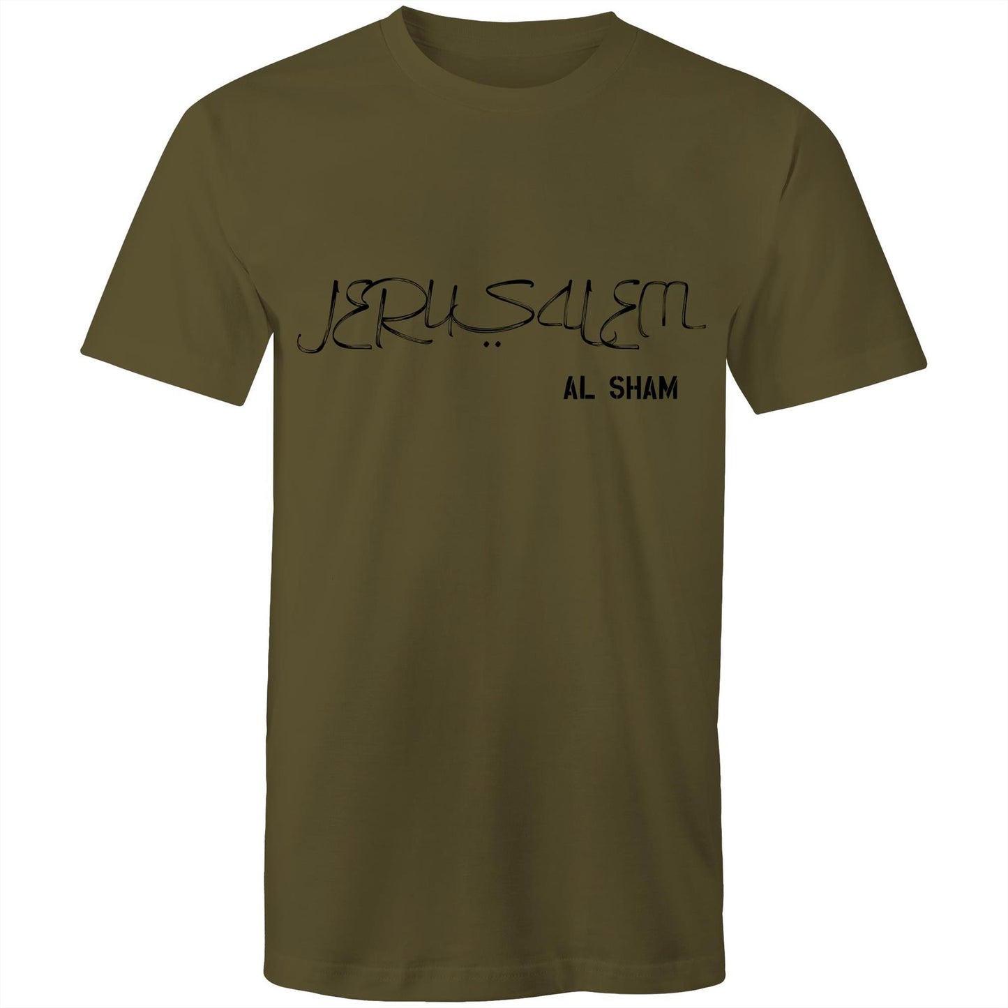 Jerusalem Al Sham - Grey or Kaki Mens T-Shirt