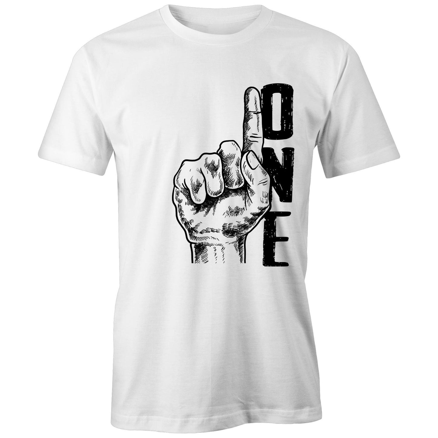 One Side - Black, White, or Grey Classic Tee
