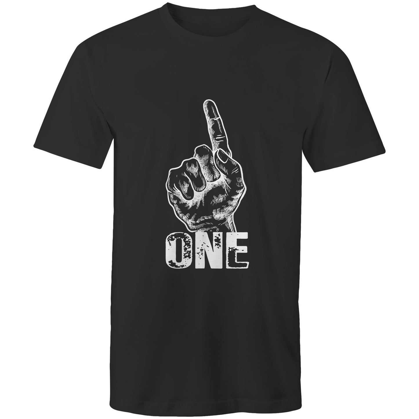 ONE - White or Black Mens T-Shirt