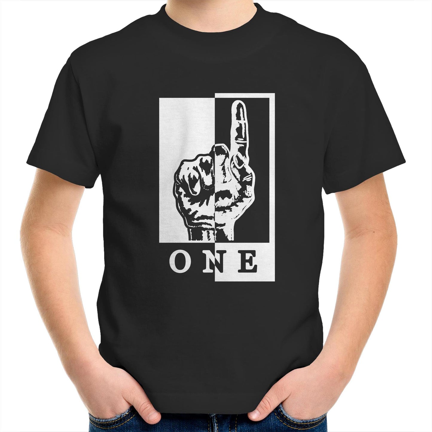 One Squared - Black or White Kids Youth T-Shirt