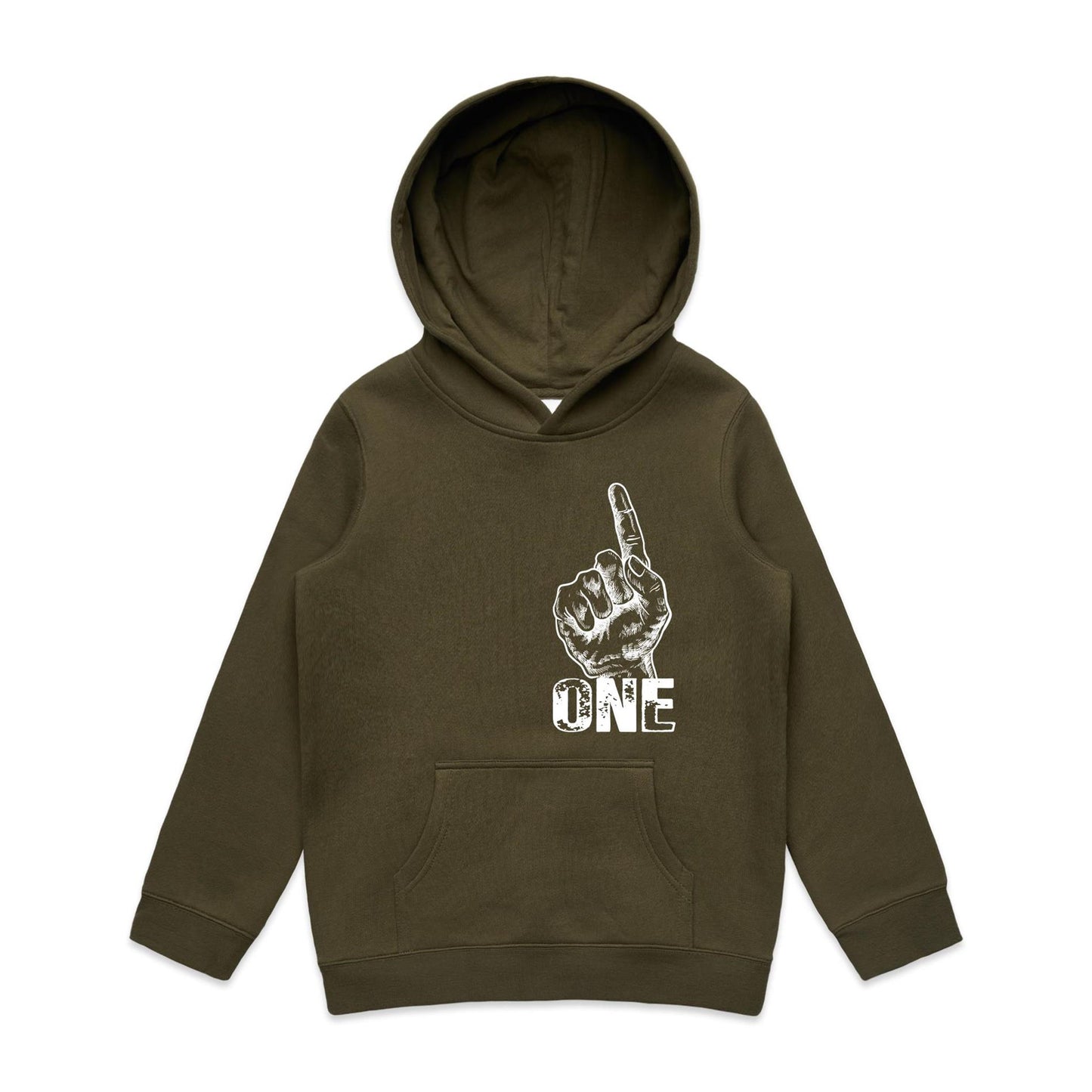 ONE - Youth Hoodie Black or Khaki