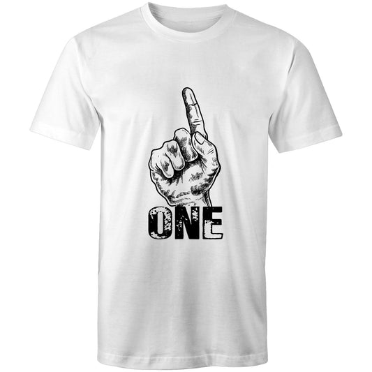 ONE - White or Black Mens T-Shirt