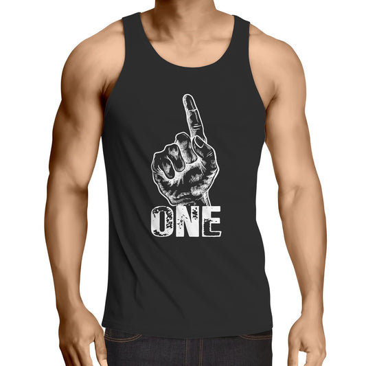 ONE - Black or White Mens Singlet Top